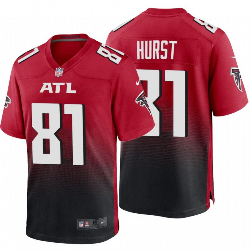 Men Atlanta Falcons 81 Hayden Hurst Nike Red Game NFL Jersey